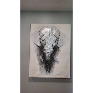 African Elephant on canvas original signed artwork